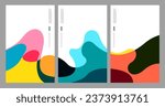Vector Illustration colorful liquid and fluid abstract for banner template 2024