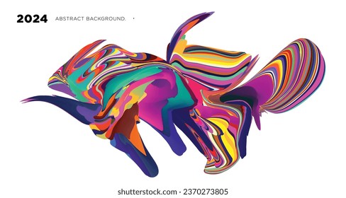 Vector Illustration colorful liquid and fluid abstract for banner template 2024