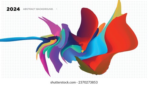Vector Illustration colorful liquid and fluid abstract for banner template 2024