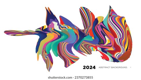 Vector Illustration colorful liquid and fluid abstract for banner template 2024