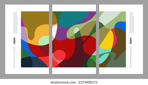 Vector Ilustración colorido líquido y fluido abstracto para la plantilla de banner 2024