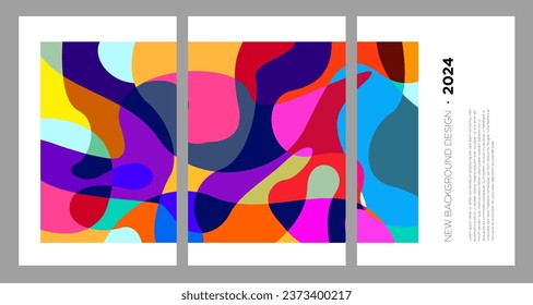 Vector Illustration colorful liquid and fluid abstract for banner template 2024