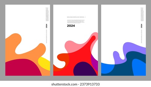 Vector Illustration colorful liquid and fluid abstract for banner template 2024