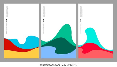 Vector Illustration colorful liquid and fluid abstract for banner template 2024
