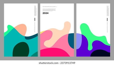 Vector Illustration colorful liquid and fluid abstract for banner template 2024