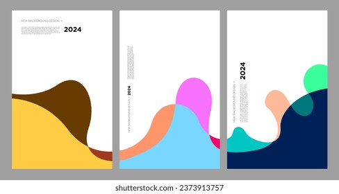 Vector Illustration colorful liquid and fluid abstract for banner template 2024
