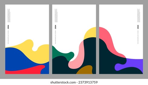 Vector Illustration colorful liquid and fluid abstract for banner template 2024