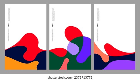 Vector Illustration colorful liquid and fluid abstract for banner template 2024