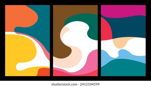 Vector Illustration of colorful liquid and fluid abstract for banner template