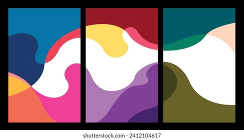Vector Illustration of colorful liquid and fluid abstract for banner template