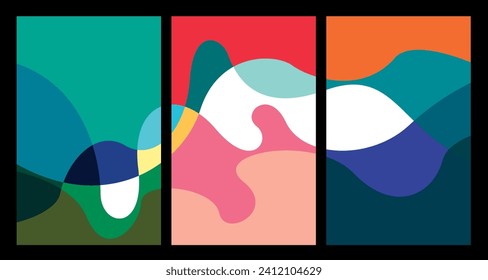Vector Illustration of colorful liquid and fluid abstract for banner template