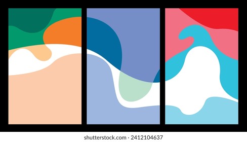 Vector Ilustración de colorido líquido y líquido abstracto para la plantilla de banner