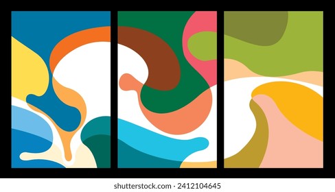 Vector Ilustración de colorido líquido y líquido abstracto para la plantilla de banner