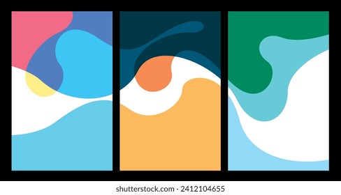 Vector Ilustración de colorido líquido y líquido abstracto para la plantilla de banner