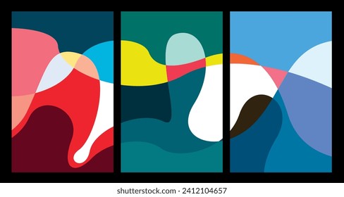 Vector Illustration of colorful liquid and fluid abstract for banner template
