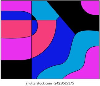 Vector Illustration colorful liquid and fluid abstract pop art