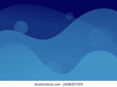 Vector Illustration of colorful liquid and fluid abstract with blue colour pallet