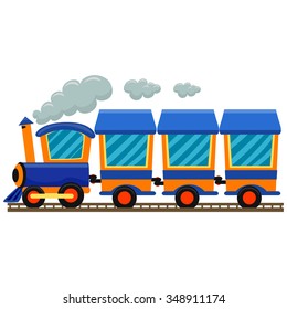 Vector Illustration of  Colorful Locomotive Train 