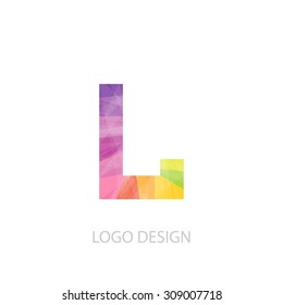 Vector illustration of colorful logo letter l.