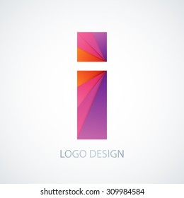 Vector illustration of colorful logo letter i.