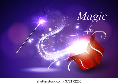 Vector Illustration Colorful Magic Box Stock Vector (royalty Free 