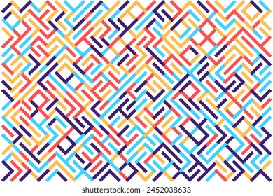 Ilustración vectorial de fondo colorido del patrón del laberinto