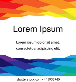 Vector Illustration. Colorful Mosaic Template for Labels, Fliers, Banners, Badges, Posters.Abstract Background