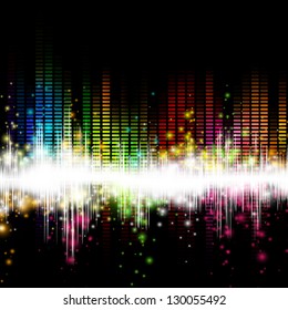 Vector Illustration of a Colorful Music Equalizer