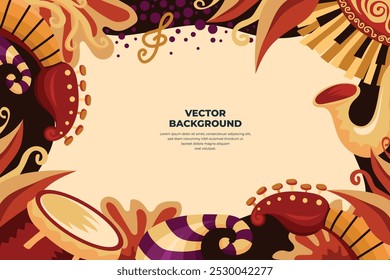 Vector illustration colorful music poster banner background