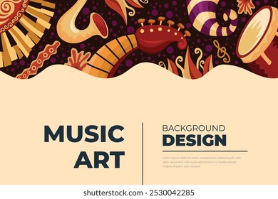 Vector illustration colorful music poster banner background