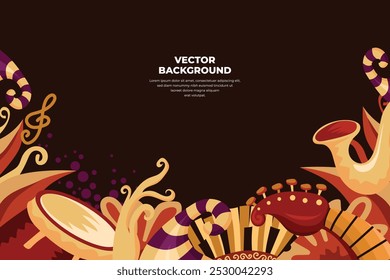 Vector illustration colorful music poster banner background