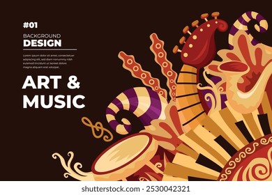 Vector illustration colorful music poster banner background