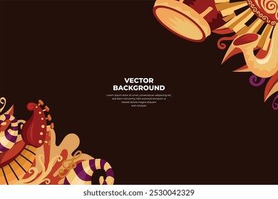 Vector illustration colorful music poster banner background