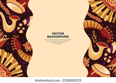 Vector illustration colorful music poster banner background