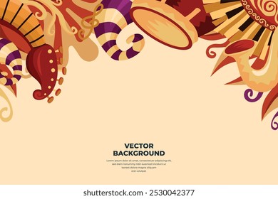 Vector illustration colorful music poster banner background