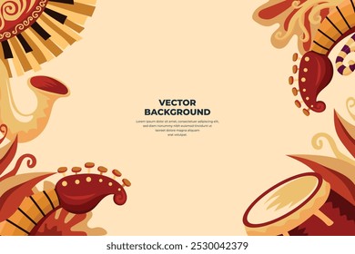 Vector illustration colorful music poster banner background