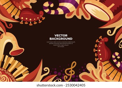 Vector illustration colorful music poster banner background