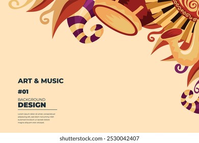 Vector illustration colorful music poster banner background