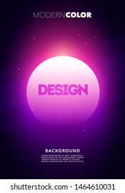 Vector Illustration Colorful Neon Party Poster Abstract Cyber Background With Liquid Gradient.
