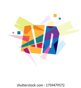 Vector illustration of colorful "NO" text effects suitable for t-shirt and other designs