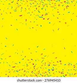 Vector illustration of a colorful party background with confetti and space for your text