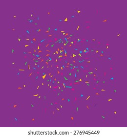 Vector illustration of a colorful party background with confetti