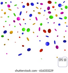 Vector Illustration of a Colorful Party Background with Confetti