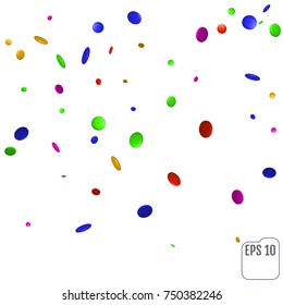 Vector Illustration of a Colorful Party Background with Confetti
