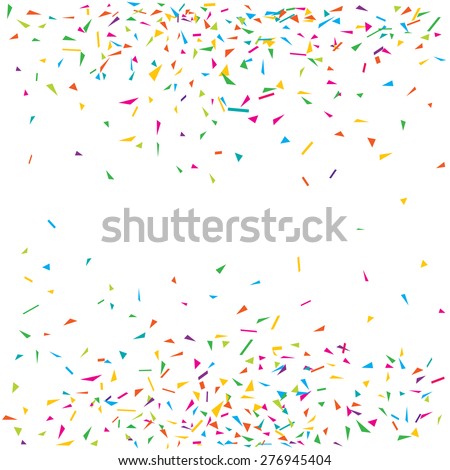 Vector illustration of a colorful party background with confetti and space for your text