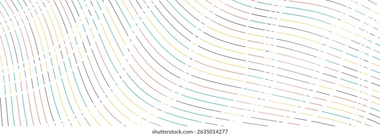 Vector Illustration of the colorful pattern of lines abstract background. Colorful striped waves background. Vector illustration.