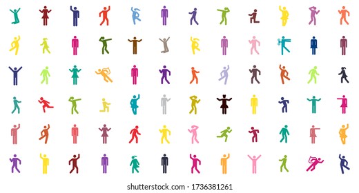 vector illustration of colorful pattern with people silhouettes for social media and team building backgrounds 