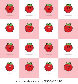 vector illustration of colorful pattern and texture of tomato vegetables. Suitable for multipurpose content background