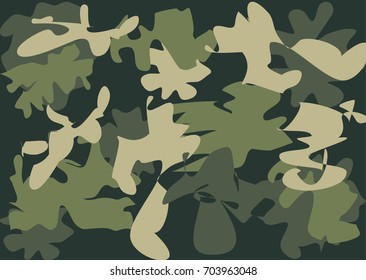 vector illustration of colorful patterned camouflage