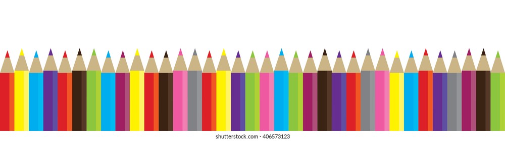 vector illustration of colorful pencils background